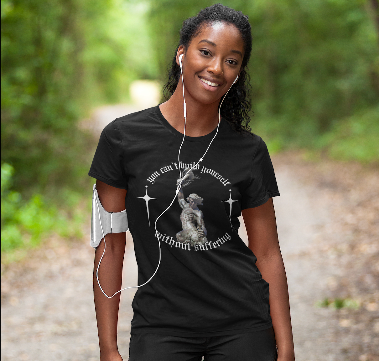 You can't build yourself without suffering - Sport T-Shirt Damen