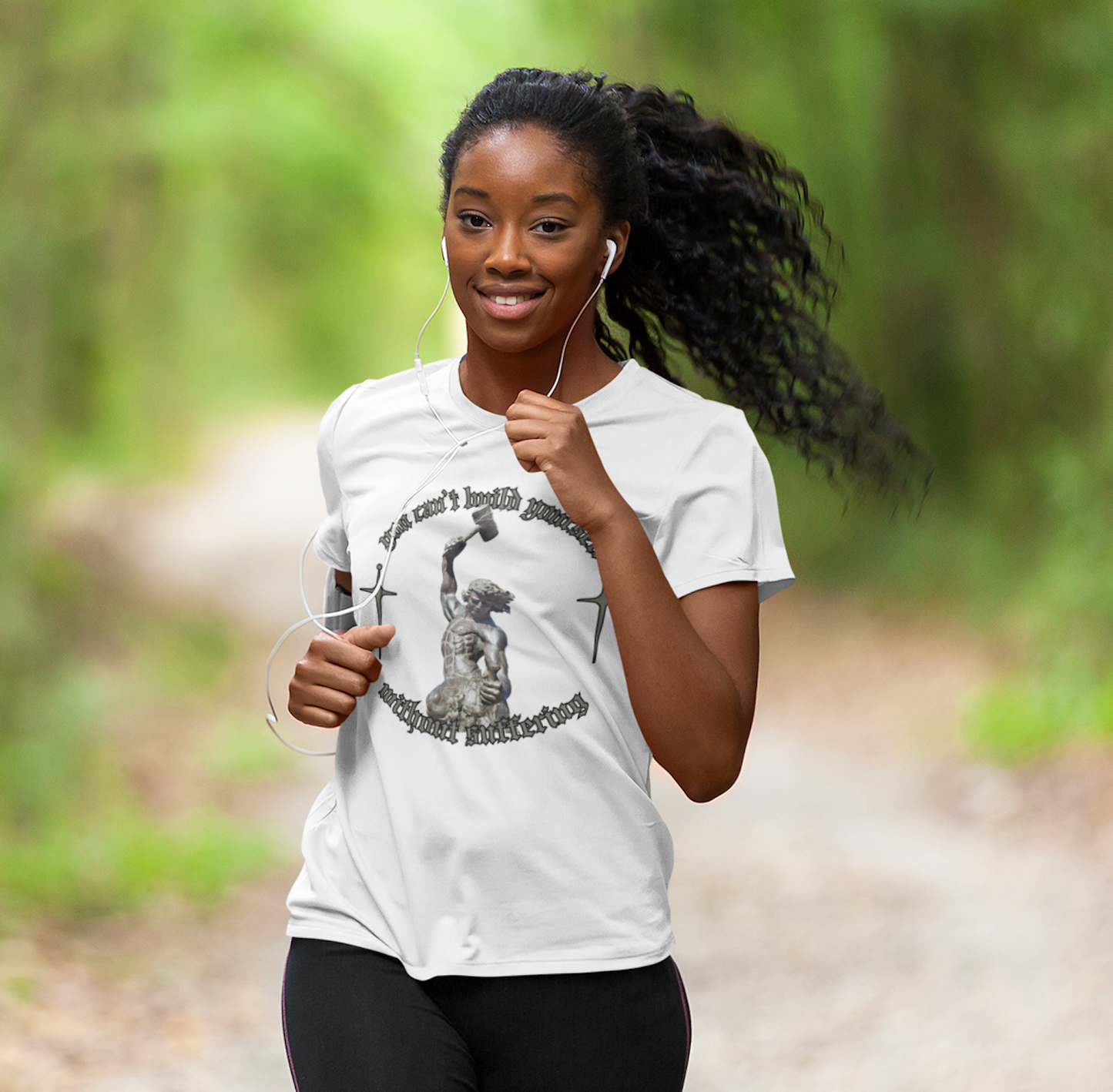You can't build yourself without suffering - Sport T-Shirt Damen